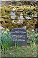 SH8441 : Llandderfel - Tryweryn Memorial Chapel Gravestone by Ken Bagnall
