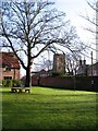 Village green and church