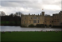 TQ8353 : Leeds Castle - The barbican by N Chadwick