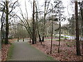 Footpath at the entrance to Guillemont Park