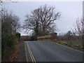 Brow of bridge over disused railway line at Gobowen