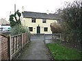 Junction of footpath and Main Street, Burton Salmon