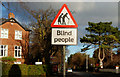 "Blind people" sign, Belfast