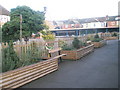 Seats in the playground at Norwood Primary School