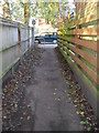 Footpath from Archers Road emerging onto Shakespeare Road