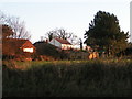 Houses in the late afternoon sunlight