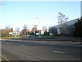 Approaching a roundabout in Woodside Road