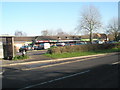 Looking across Shakespeare Road towards Boyatt Wood shops