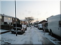 Overnight snowfall in Dormington Road