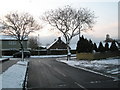 Snow on the verge in Mortimer Road