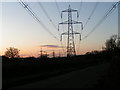 SY0197 : Power lines from the Exeter electricity sub-station near Broadclyst by Rob Purvis