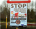 Zebra mussels sign, Antrim