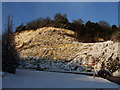 Cliff overlooking A229 slip road, Blue Bell Hill