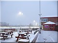 A snowy afternoon, Kinsley Greyhound Stadium