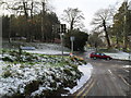 Looking along Ferry Lane towards the entrance to The College of Law on St Catherine