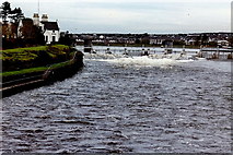 M2925 : Galway - Corrib Walk - Salmon weir in river Corrib by Joseph Mischyshyn