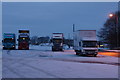 Trucks at Stracathro service area