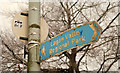 Faded towpath sign, Belfast