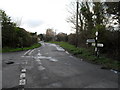 Direction sign at the junction of Westland and Crooked Lanes