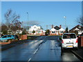 Houses on Roman Road seen from a side road