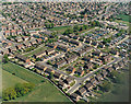 Aerial view of the Hart Road and the Rundels Caravan Park, Benfleet