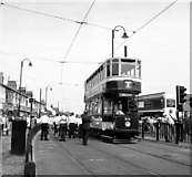 SD3347 : Tram at Fleetwood, Ash Street by Dr Neil Clifton