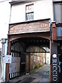 Notice board of former premises