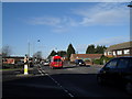 Red van on Straight Road