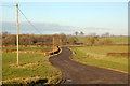 Looking north along Berry Fields farm track and bridleway