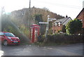 Road Sign & Telephone box, Kingsbridge, Luxborough