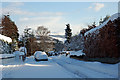 Winter snow at The Mount, Peebles