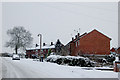 Stockton Road under thick snow, Long Itchington