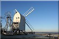 Chishill Windmill in winter fields