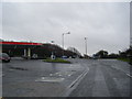 Roundabout and services on Porthcawl Road