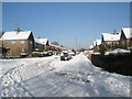 Mid section of a snowy Mitchell Road