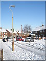 A snowy Crookham Close