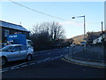 Hopkinstown Road looking north at Henwysg Close.