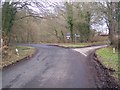 Road junction on Clay Hill Road