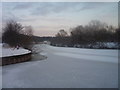 Frozen River Clyde at Strathclyde Park