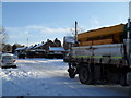 Passing gritter in High Lawn Way