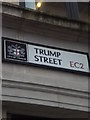 Street sign, Trump Street EC2