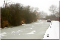 Ice and snow on the Oxford Canal at Marston Doles