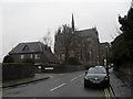 Approaching the junction of  London Road and Tower House Gardens