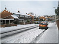 Snow covered homes in Lower Drayton Lane