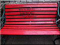 A seat outside Millers of Melrose Butchers