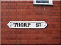 Thorp Street (road name sign)