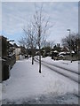 Mid section of a snowy East Cosham Road