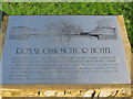 Plaque marking the spot of the Royal Oak Motor Hotel