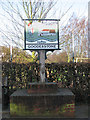 TF7602 : Village sign, Gooderstone by Evelyn Simak