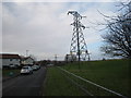 NZ4241 : Electricity Pylons near Eden Lane by Philip Barker